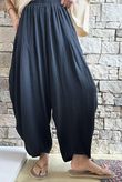 Tasha Cushion Cotton Sia Barrel Pant Black